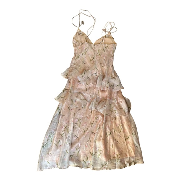 En Saison Kimberly Ruffle Midi Floral Midi Chiffon Party Dress Size Small NWT - Picture 8 of 14